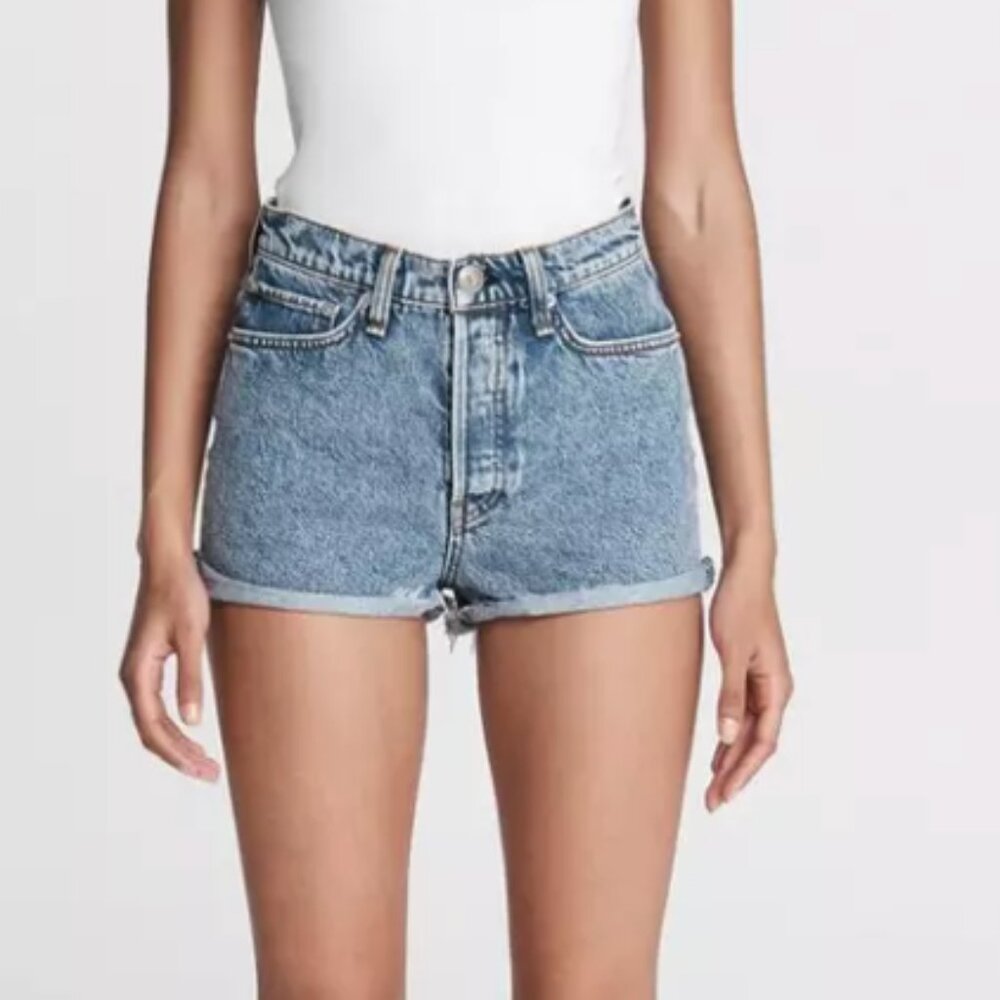 Rag & Bone Maya High-Rise Shorty Short - Calypso Size 27